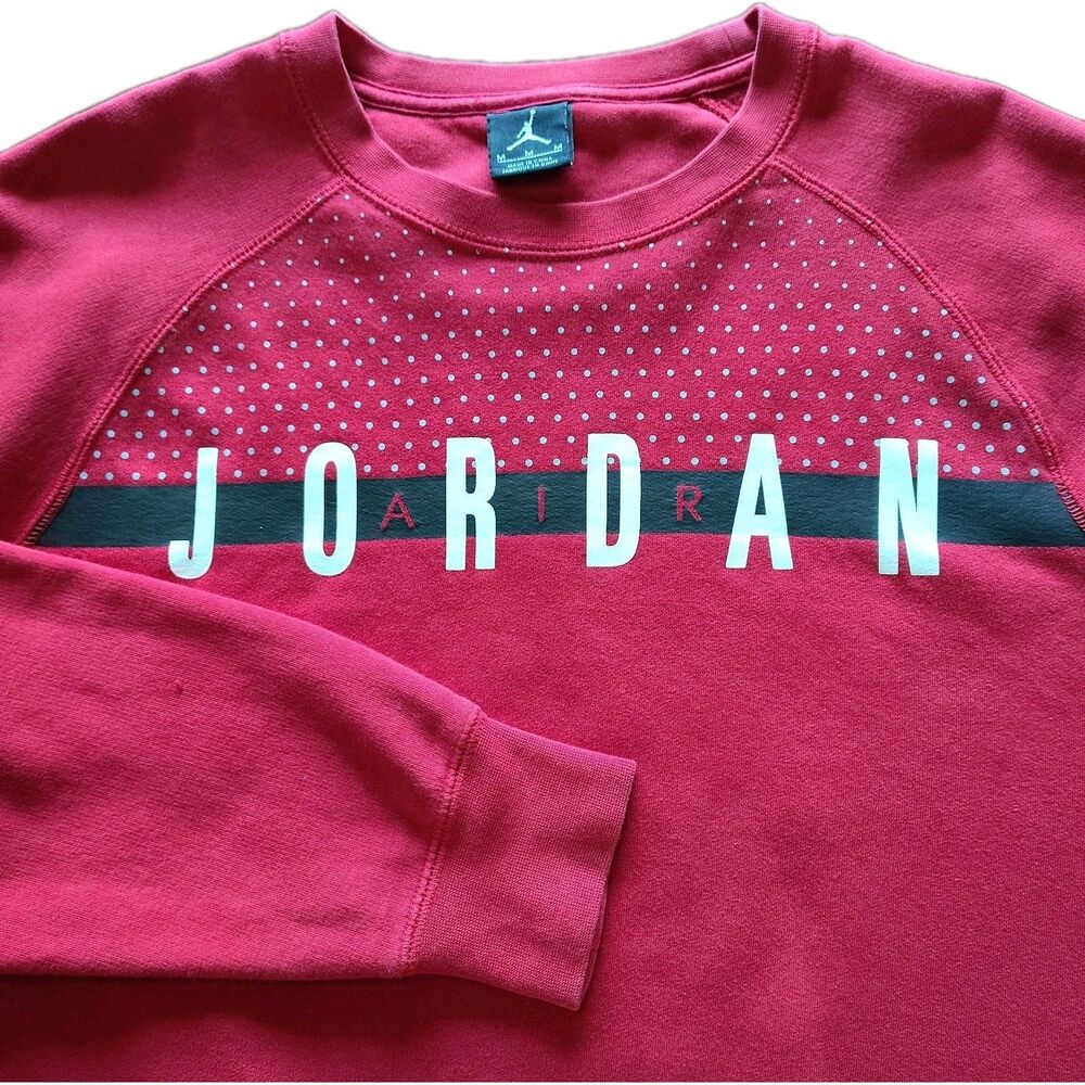 Jordan Jumpman Graphic Crew Medium Sweatshirt Red Black Retro
